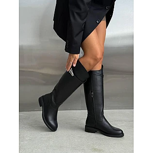 Сапоги женские утепленные 594297 Черные фото 2