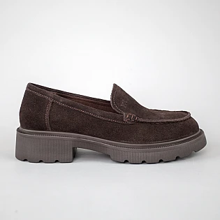 Лофери жіночі замшеві 594302 Шоколад фото 1