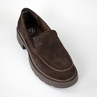 Лофери жіночі замшеві 594302 Шоколад фото 2