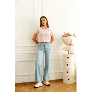 Джинсы женские 594339 Светло-голубые фото 2