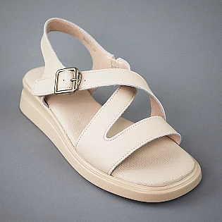 Сандали кожаные 594317 Бежевые фото 2