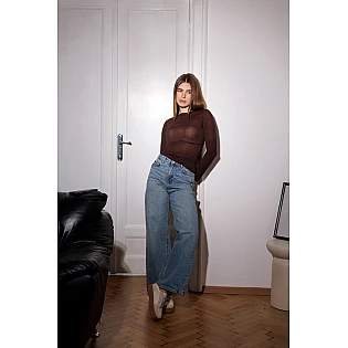 Лонгслив женский 594415 Шоколадный фото 2