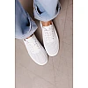 Кеди жіночі шкіряні літні перфорація 594507 Білі 