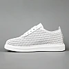 Кеди жіночі шкіряні літні перфорація 594507 Білі 