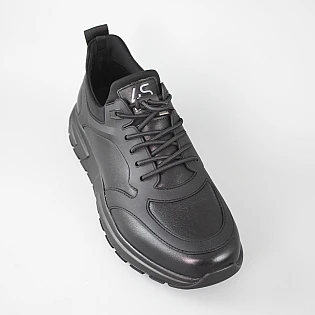 Кроссовки мужские натуральная кожа 594536 Черные фото 2