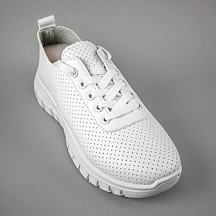 Кросівки жіночі перфорація еко шкіра 594390 Білі фото 2