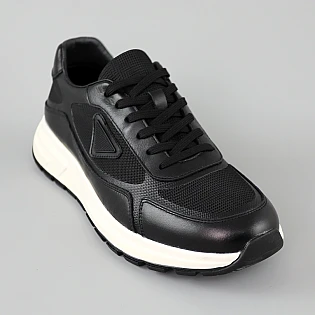 Кроссовки мужские кожа сетка 594534 Черные фото 2