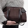 Сумка женская замша в сочетании с эко кожей 593868 Шоколадная