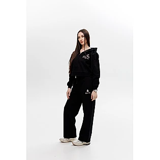 Костюм жіночий спортивний двонитка 594459 Чорний фото 2