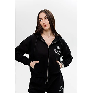 Костюм жіночий спортивний двонитка 594459 Чорний фото 2