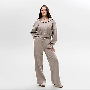 Жіночий спортивний костюм двонитка 594460 Бежевий фото 1