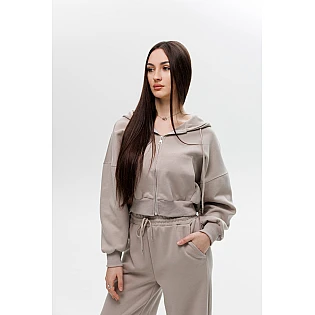 Жіночий спортивний костюм двонитка 594460 Бежевий фото 2