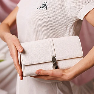 Женская Сумка-клатч кожа эко 594484 Белая фото 1