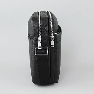 Сумка кожаная 594554 Черная фото 2