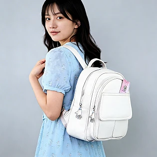 Рюкзак средний эко кожа 594474 Белый фото 1