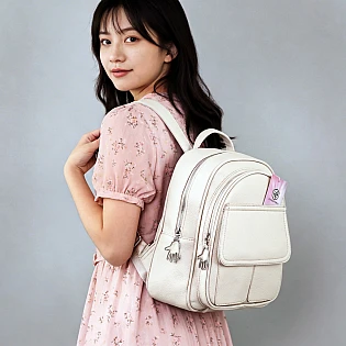 Рюкзак средний эко кожа 594473 Молочный фото 1