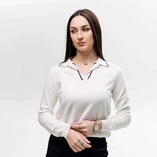 Женский свитер-поло, 594382 Белый фото 1