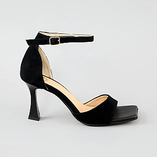 Босоніжки жіночі замшеві 594198 Чорні фото 1