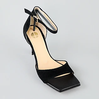 Босоніжки жіночі замшеві 594198 Чорні фото 2