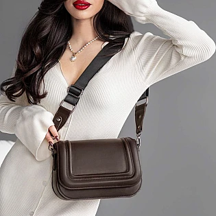 Сумка женская кросс боди из эко кожи 592883 Шоколад фото 1