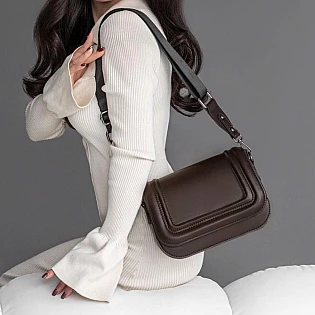 Сумка женская кросс боди из эко кожи 592883 Шоколад фото 2