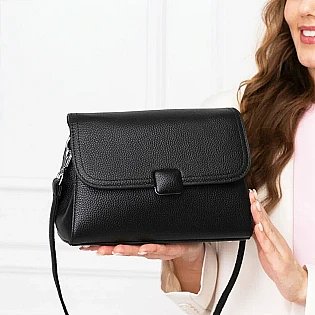 Женская сумка из эко кожи 594564 Черная фото 2