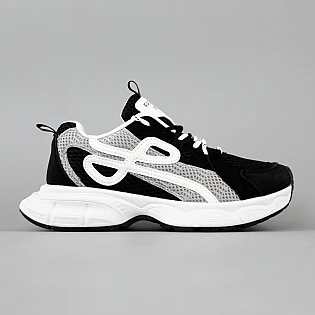 Кросівки сітка еко замш 594598 Чорно Сірі  фото 1