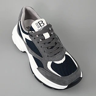 Кросівки жіночі сітка 594610 Сірі з синім фото 2