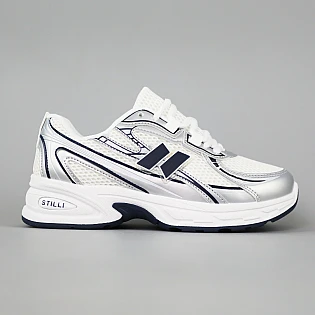 Кросівки жіночі 594679 Сріблясті з синім фото 1