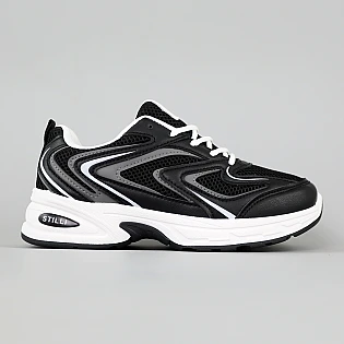 Кросівки жіночі замшеві сітка 594674 Чорні  фото 1