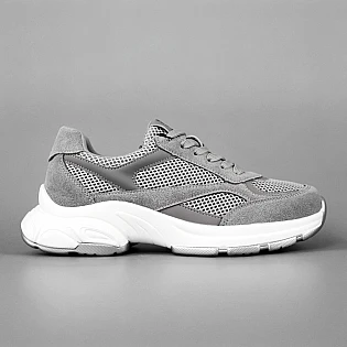 Кроссовки женские сетка замша 594609 Серые фото 1