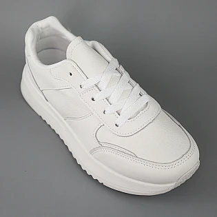 Кросівки жіночі шкіра 594676 Білі фото 2