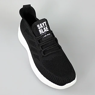 Кроссовки мужские сетка на белой подошве 594709 чорные фото 2