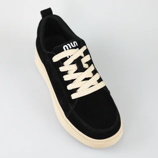 Кеди жіночі замшеві 594784 Чорні фото 2