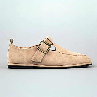 Лоферы женские замшевые 594323 Бежевые фото 1