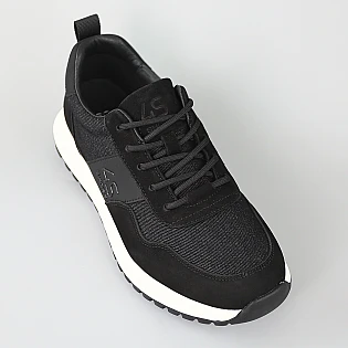 Кросівки чоловічі замша джинс 594774 Чорні фото 2