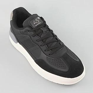 Кеди чоловічі еко шкіра вставка замш 594888 Чорні фото 2