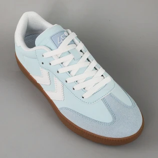 Кеды женские замшевые эко 594333 Голубые фото 2