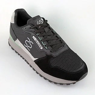 Кросівки чоловічі замшеві сітка 594893 Чорний з сірим фото 2