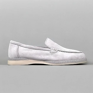 Лоферы женские замшевые 594326 Серые фото 1