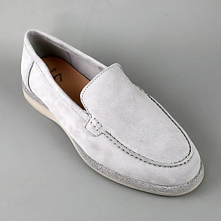 Лоферы женские замшевые 594326 Серые фото 2