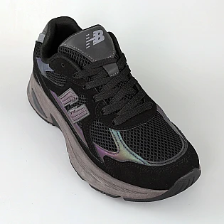 Кроссовки женские замшевые сетка 594871 Черные фото 2