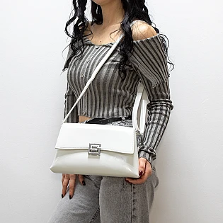 Стильная женская сумка-клатч 594481 Белая фото 2