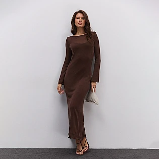 Комплект из двух длинных платьев 594951 Коричневый фото 1