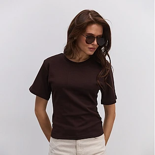 Женская футболка 594943 Шоколадная фото 1
