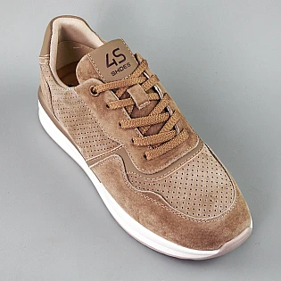 Кроссовки женские замш 594327 Бежевые фото 2