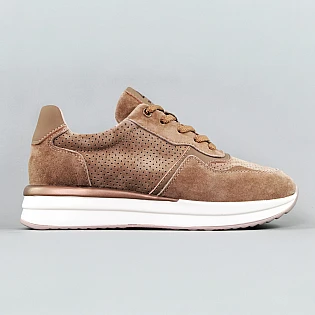 Кроссовки женские замш 594327 Бежевые фото 1