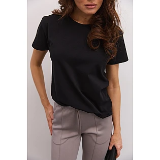 Футболка женская базовая 594939 Черная фото 2