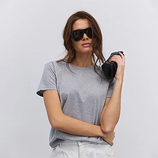 Футболка женская базовая 594940 Серая фото 1