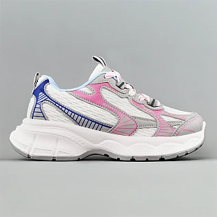 Кроссовки женские замшевые 594960 Белые розовые фото 1